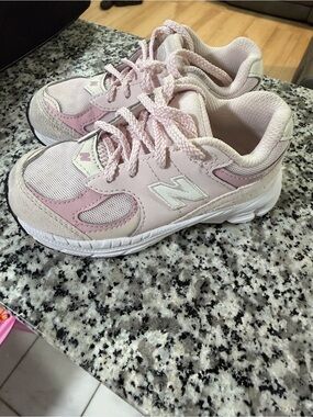 New Balance Kids Light Pink and White Shoes